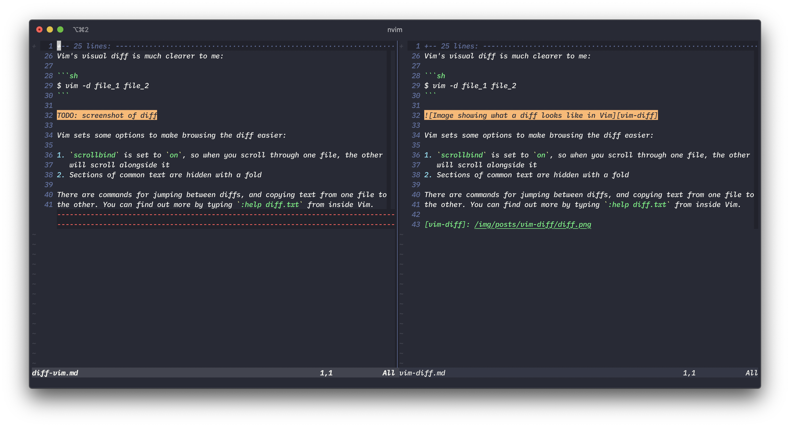 macvim diff tool